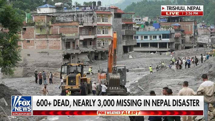 Monsoon season adds threat of 'heavy rain' after Nepal floods