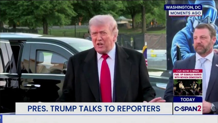 Trump snaps at reporter's question about projects amid war in Iran