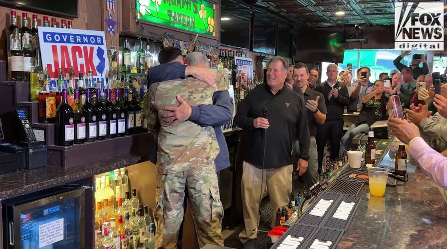 New Jersey GOP gubernatorial nominee Jack Ciattarelli surprised by visit from Army captain son
