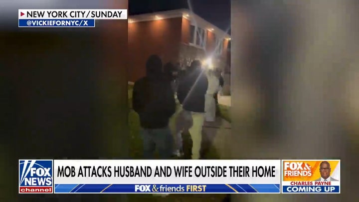 Violent mob attacks couple outside NYC home during street takeover