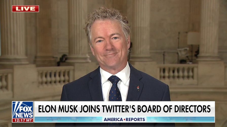 Sen. Paul: Twitter will be better place if Musk drives away left-wing censorship