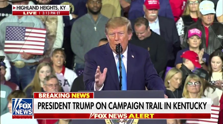 ICE and border patrol are heroes, President Trump tells supporters at Kentucky rally 