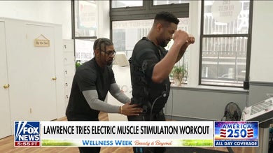 Lawrence tries high-tech electric muscle stimulation workouts