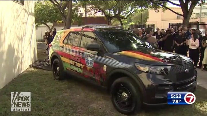 Police cruiser decorated to celebrate Black History Month