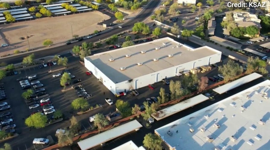 Aerial video shows aftermath of arson at an Arizona Telsa dealership in 2025