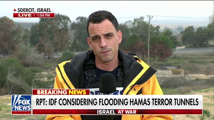 Israel reportedly considering flooding Hamas tunnels