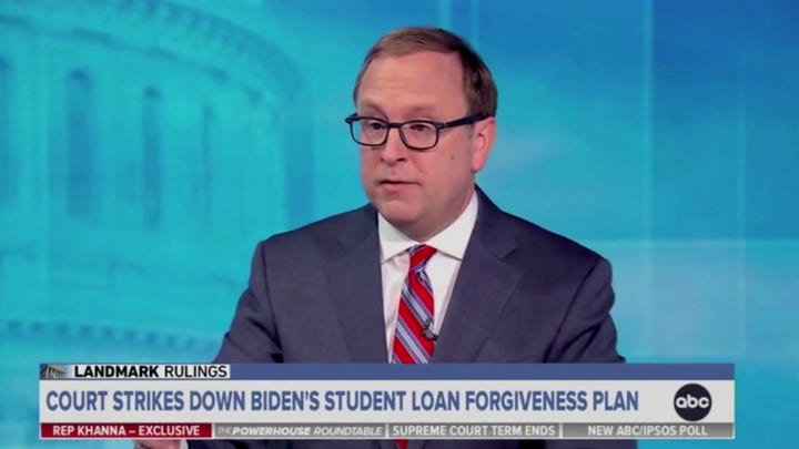 ABC's Jonathan Karl presses Democratic rep on SCOTUS' student loan ruling