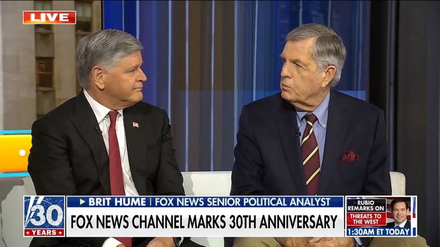 Sean Hannity and Brit Hume look back on 30 years at Fox News