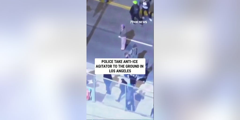 Police take anti-ICE agitator TO THE GROUND in Los Angeles