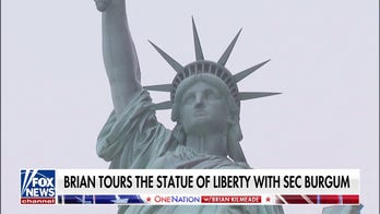 Secretary of the Interior Doug Burgum takes Brian Kilmeade on a tour of the Statue of Liberty