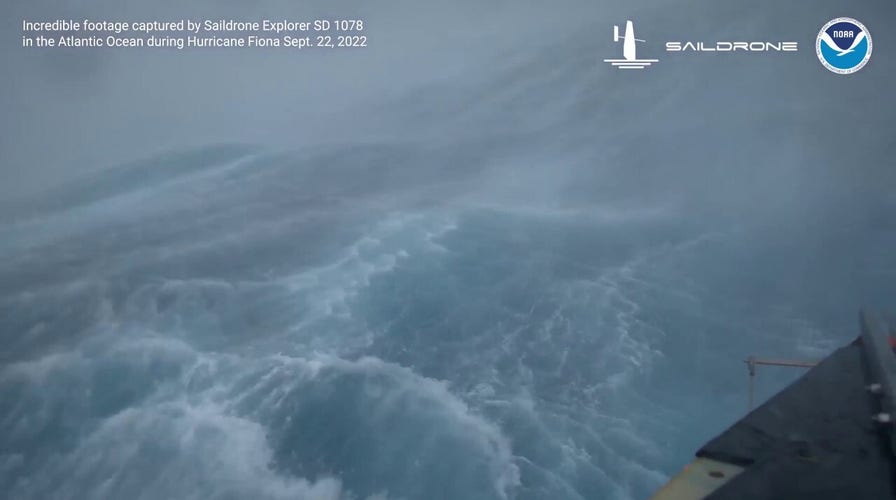 Inside Hurricane Fiona: Saildrone video captures massive waves