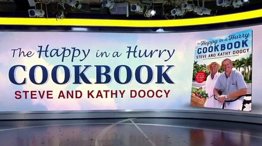 Steve Doocy reveals cover of new book 'The Happy in a Hurry Cookbook'