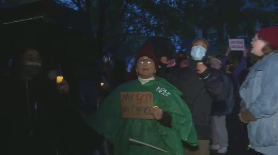 Pro-abortion protesters march to homes of Justices Kavanaugh and Roberts in 'vigil' for Roe v. Wade