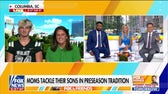 Moms go viral for tackling their football player sons