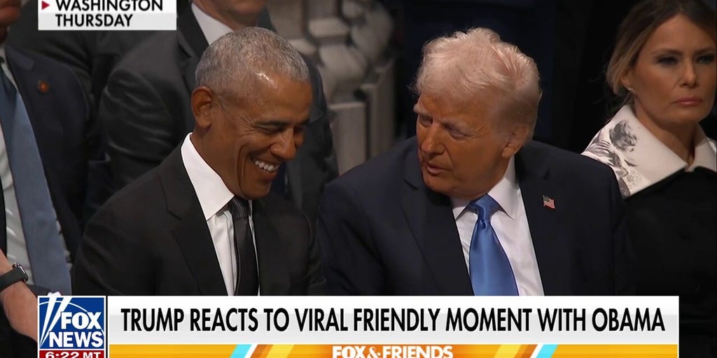 'Did you see Kamala?!': Hosts react to Trump and Obama's friendly chat