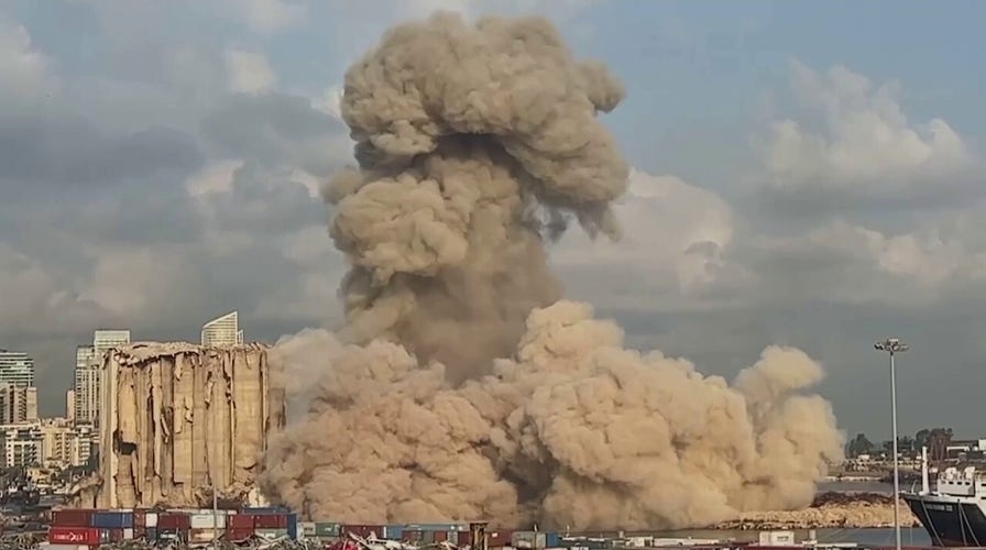 Section Of Beirut Grain Silos Damaged In 2020 Lebanon Explosion ...