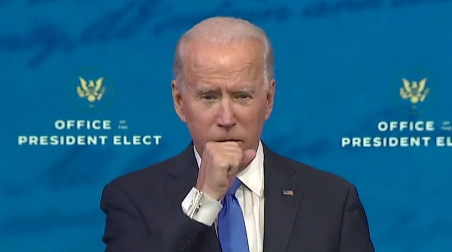 Biden blames 'cold' after cough steals show during victory address