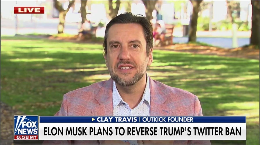 Clay Travis rips left's hypocrisy over Musk vowing to reverse Trump Twitter ban: 'Rules being applied evenly'