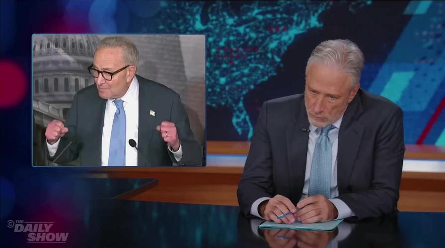 Jon Stewart mocks 'human flat tire' Chuck Schumer after shutdown press conference