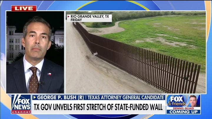 Texas unveils first stretch of border wall funded by the state
