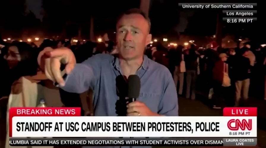 CNN reporter asks to cut report early as anti-Israel protesters surround him