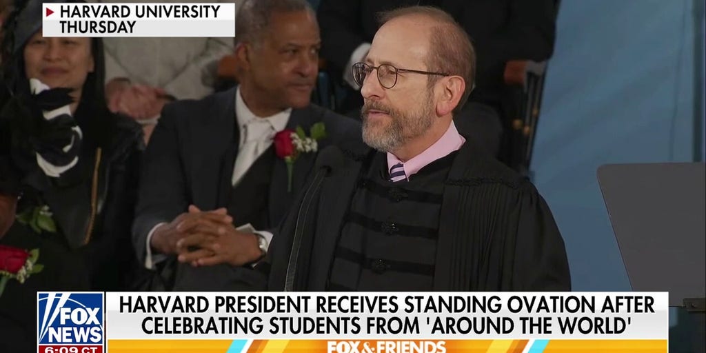 Harvard president takes shot at Trump in commencement speech