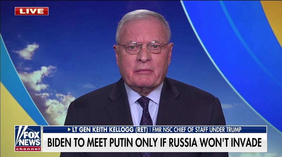  Lt. Gen. Keith Kellogg on Biden's handling of Ukraine crisis: Time to stop 'talking,' let Putin play his 'cards'