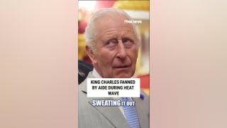 King Charles fanned by aide during heat wave