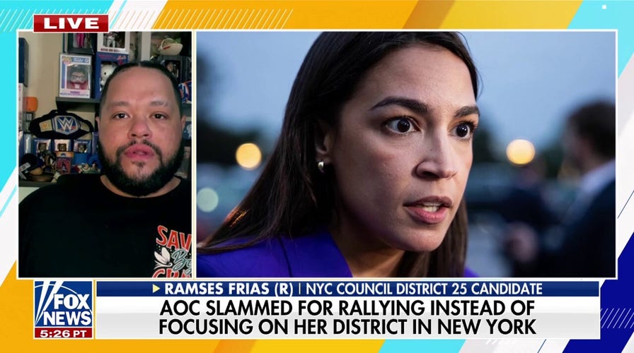 AOC slammed for rallying as her community 'is going under'