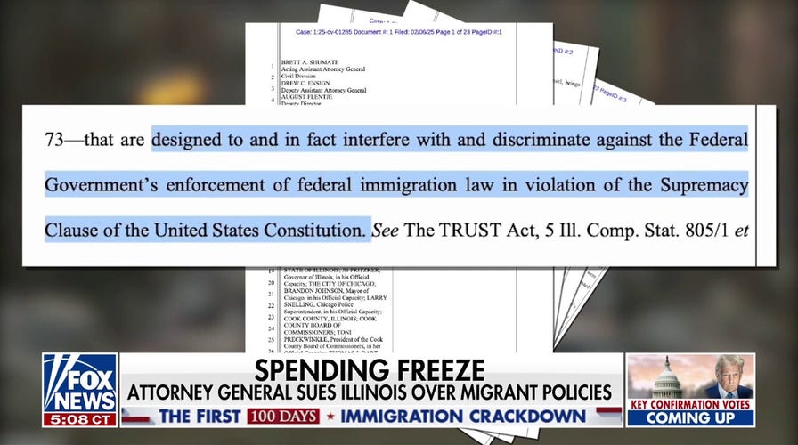 Attorney General Bondi targets Illinois, sanctuary cities in first actions