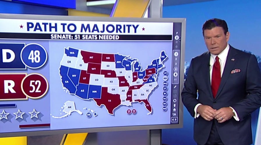 Bret Baier breaks down the 2024 path to majority on the touchscreen 