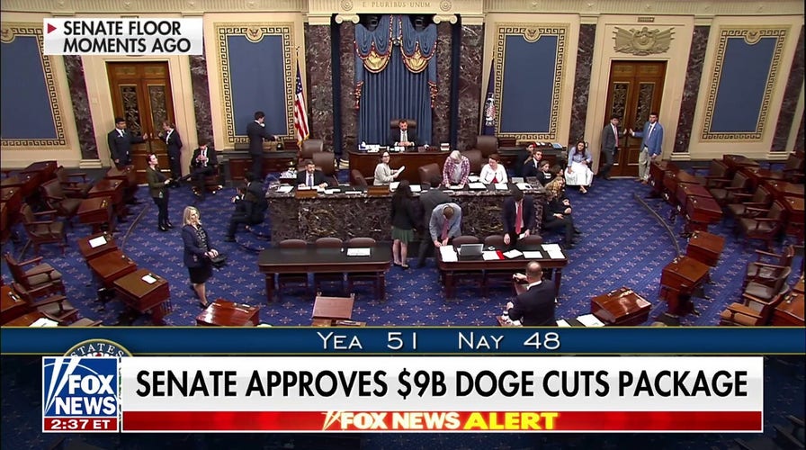 Senate Republicans push through $9B DOGE cuts package 