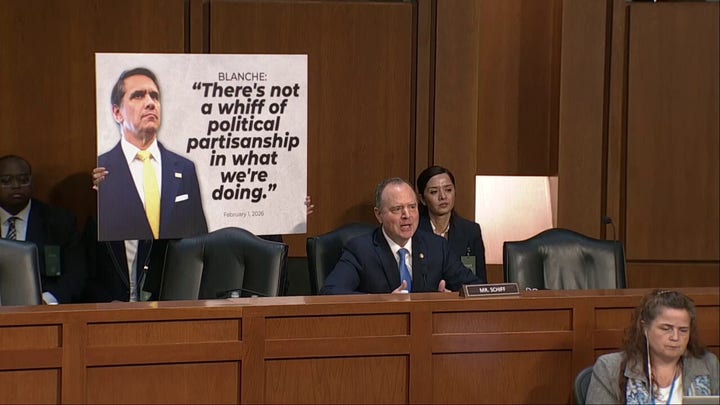 Schiff spars with Blanche over conflicts of interest, Trump lawsuits