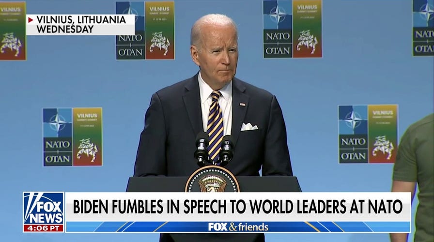 Biden fumbles through NATO speech: 'Embarrassing' 