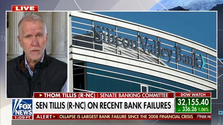 Sen. Tillis on SVB collapse: 'I believe we're going to find some shortcomings in supervision'