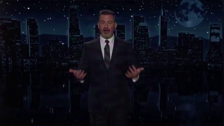 Jimmy Kimmel critica duramente la página web de la Casa Blanca de Trump sobre el 6 de enero.