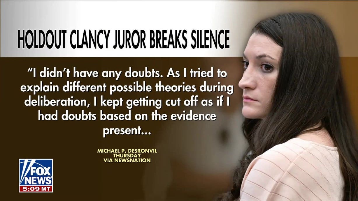 Lindsay Clancy case: Holdout juror breaks silence on deliberation tension