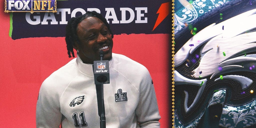 A.J. Brown's free agency pitch to Jameis Winston: 'We've got some room for you' | Super Bowl LIX Opening Night