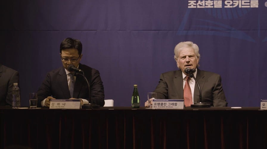 Rev. Franklin Graham speaks at press conference in South Korea ahead of major faith event