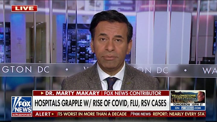 Hospitals caught 'flat-footed' by surge in COVID, Flu, RSV cases: Dr. Marty Makary