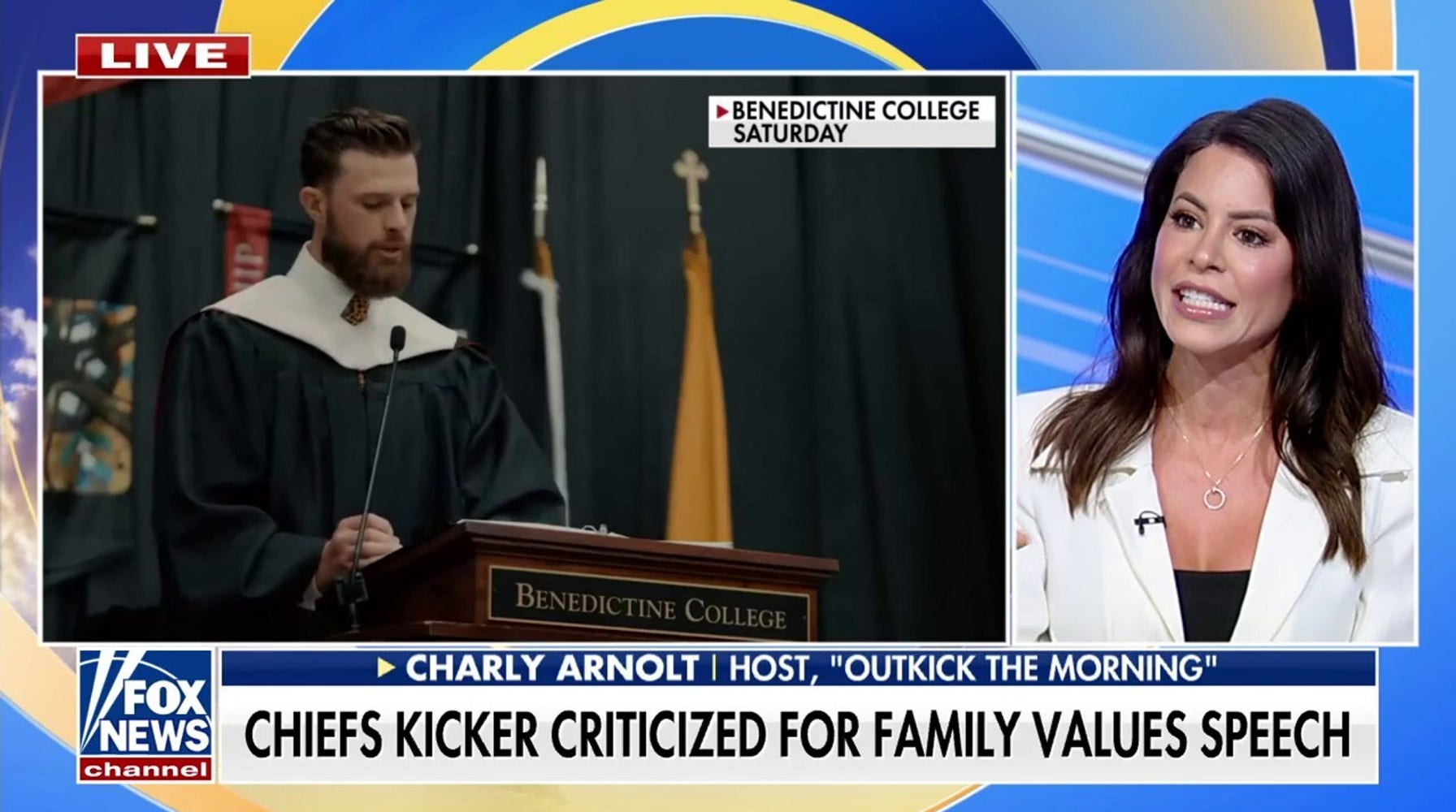 Charly Arnolt Defends Harrison Butker Amidst Criticism for Family Values Speech