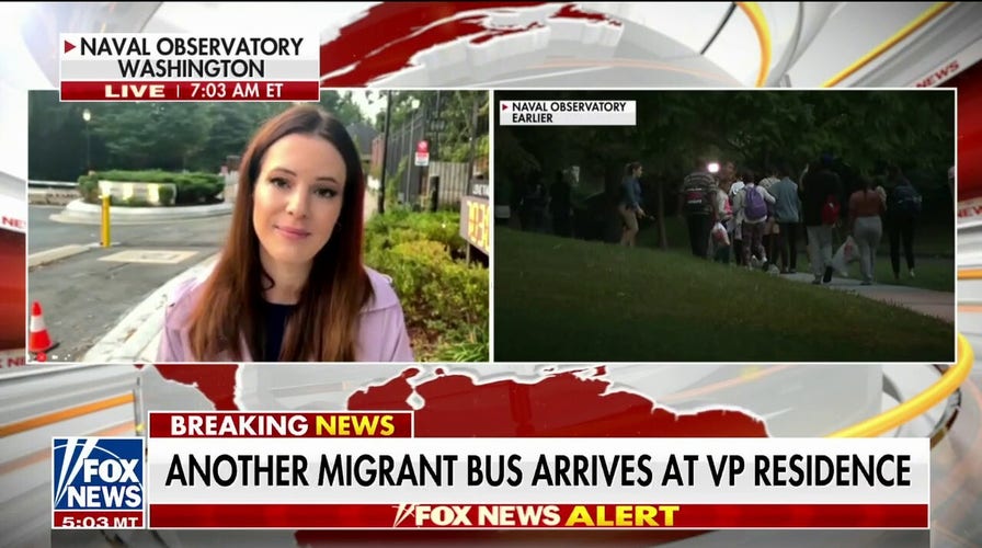 Another group of migrants dropped off outside VP Harris’ DC residence