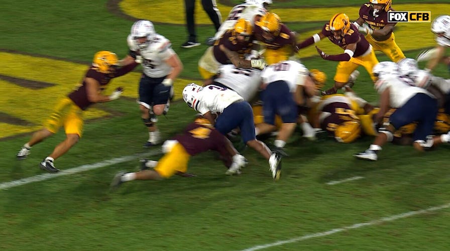Arizona's Kedrick Reescano punches it successful  from 1  gait   for the TD, extending pb  implicit    Arizona State