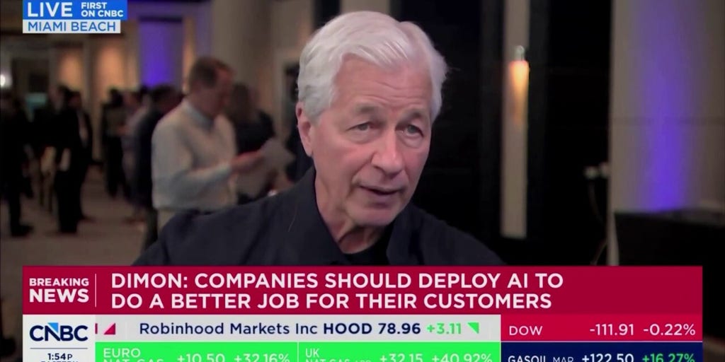 JPMorgan Chase CEO Jamie Dimon reacts to Trump's $5 billion lawsuit