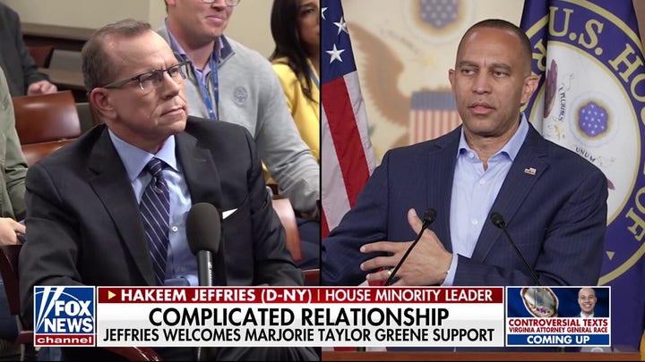 This is what Dem House Minority Leader Hakeem Jeffries and Marjorie Taylor Greene agree on