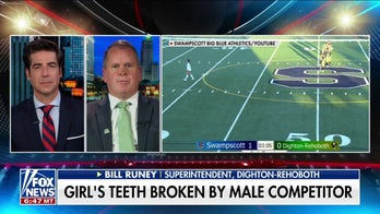 Male competitor breaks girl's teeth