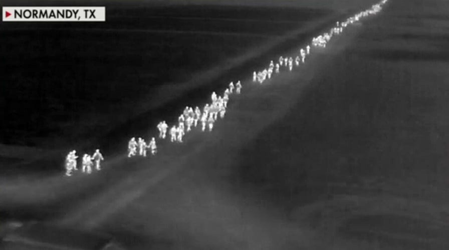 Fox News thermal drone team witnesses hundreds of migrants crossing border illegally