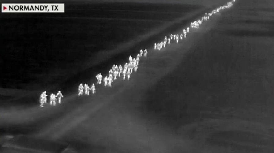 Fox News thermal drone team witnesses hundreds of migrants crossing border illegally