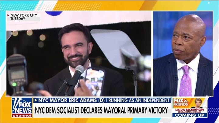 Mayor Adams reacts to Dem socialist declaring mayoral primary victory: 'We can't go backwards'