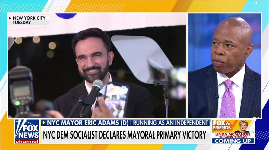 Mayor Adams reacts to Dem socialist declaring mayoral primary victory: 'We can't go backwards'